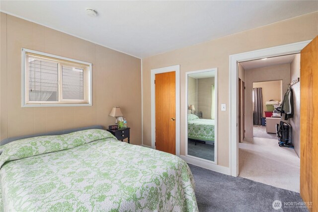 2824 Pacific Ave, Hoquiam, WA 98550 - carpeted bedroom with freestanding refrigerator