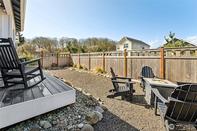 441 Lupine Ln SW, Ocean Shores, WA 98569 - view of yard with a fenced backyard and a wooden deck