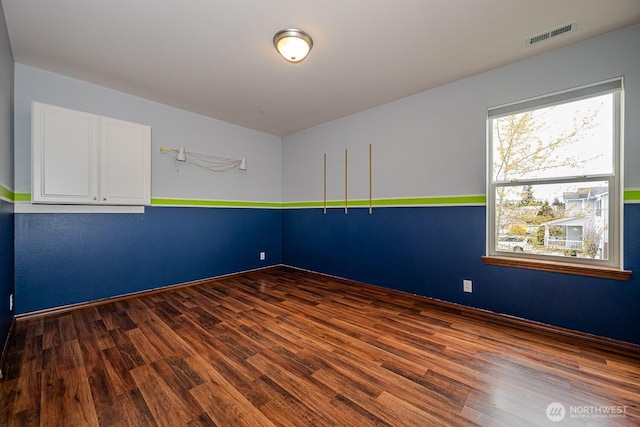 402 Easy St SE, Rainier, WA 98576 - unfurnished room featuring dark wood finished floors and visible vents