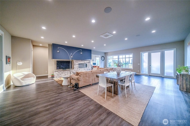 5469 Wood Duck Loop, Blaine, WA 98230 - dining space with wood finished floors, recessed lighting, and baseboards
