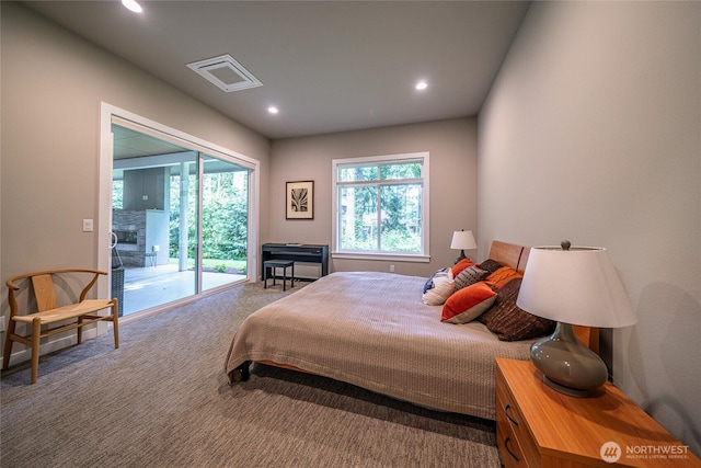 5469 Wood Duck Loop, Blaine, WA 98230 - carpeted bedroom with access to exterior and recessed lighting