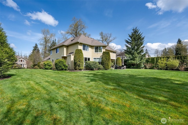exterior space with a lawn
