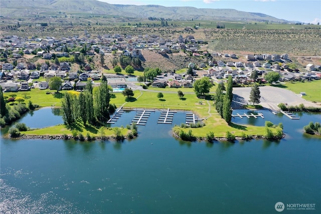 560 W Emerson Dr, Orondo, WA 98843 - aerial perspective of suburban area featuring a water and mountain view