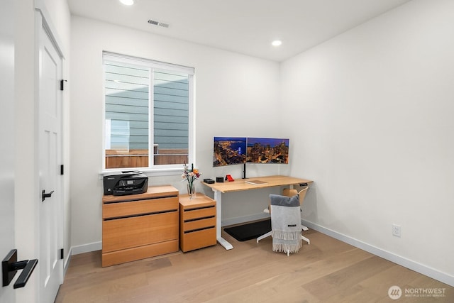 27215 106th Ave SE, Kent, WA 98030 - office space featuring visible vents, light wood-style flooring, recessed lighting, and baseboards