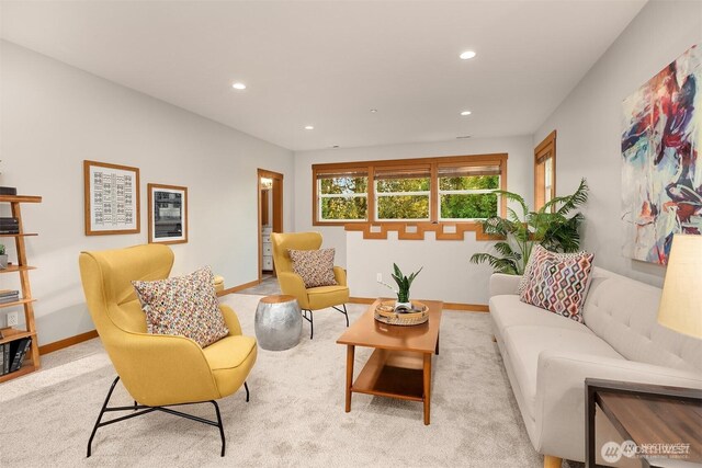 25935 SE 235th Way, Maple Valley, WA 98038 - carpeted living area with baseboards and recessed lighting