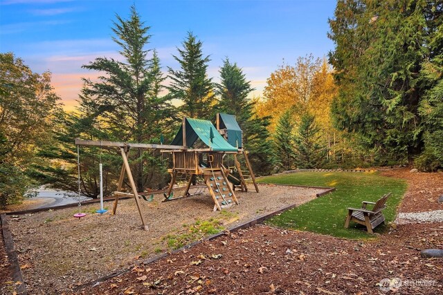 25935 SE 235th Way, Maple Valley, WA 98038 - playground at dusk with a playground and a lawn