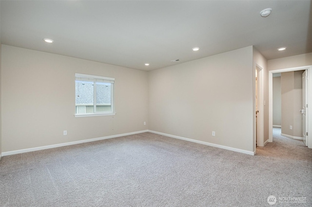 27631 154th Pl SE, Kent, WA 98042 - empty room featuring light colored carpet, baseboards, and recessed lighting