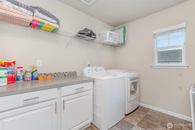 27631 154th Pl SE, Kent, WA 98042 - laundry room featuring washing machine and clothes dryer and baseboards