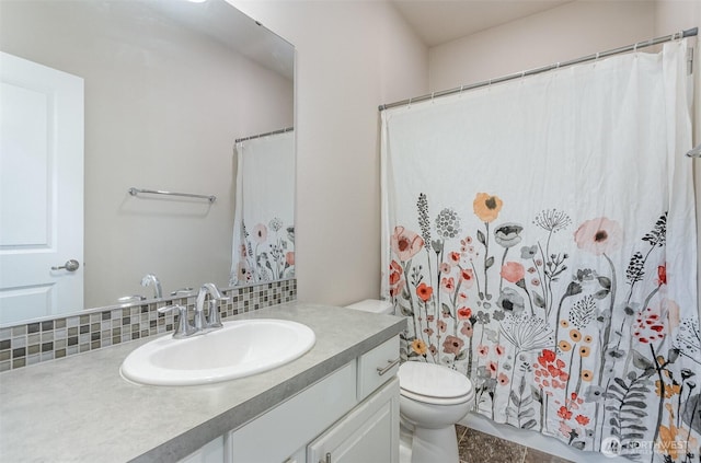 27631 154th Pl SE, Kent, WA 98042 - bathroom with decorative backsplash, toilet, and vanity