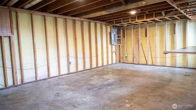 below grade area featuring electric panel