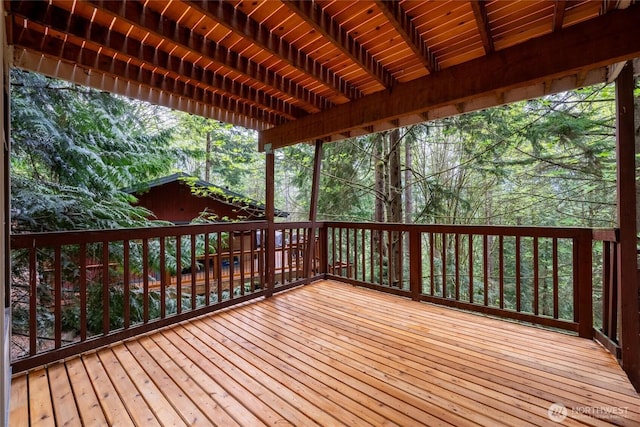 view of wooden terrace