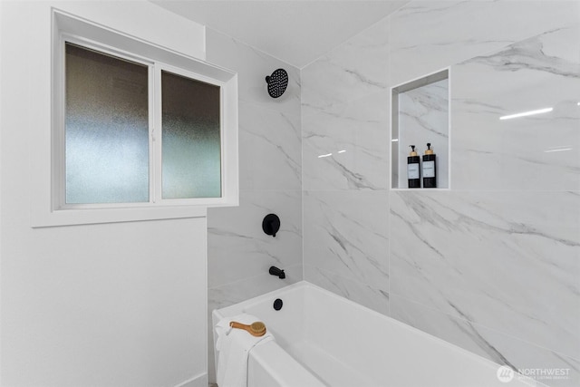 full bath featuring shower / bathtub combination
