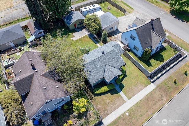 drone / aerial view with a residential view
