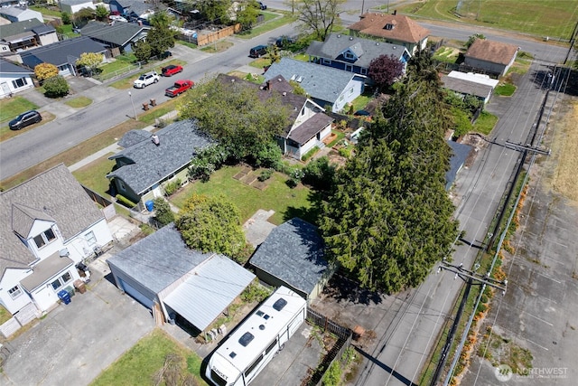 bird's eye view with a residential view