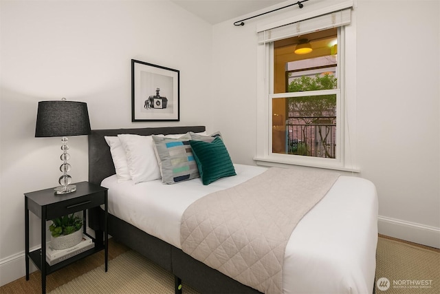 bedroom with baseboards