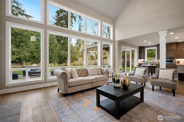 view of sunroom