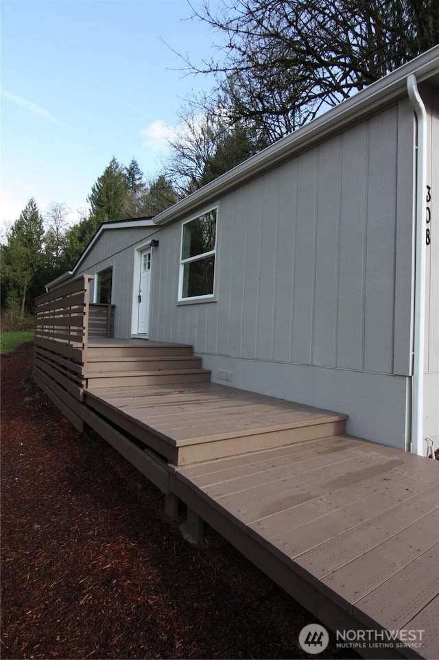exterior space with a wooden deck