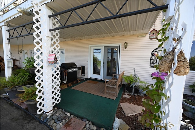 view of patio / terrace featuring grilling area