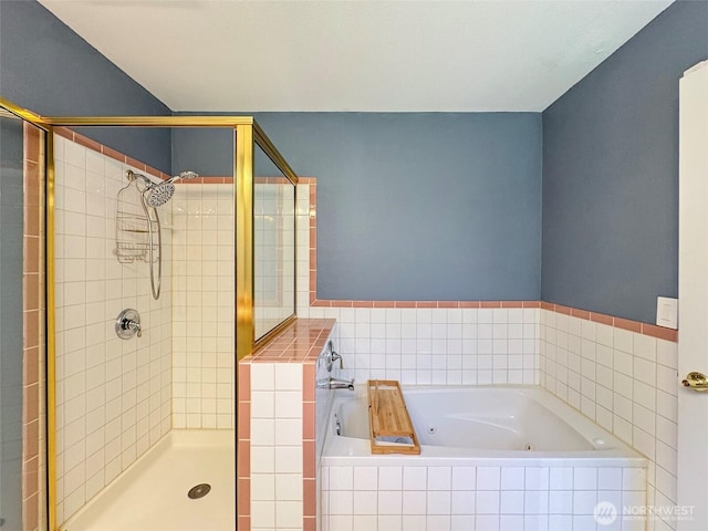 861 Kirner Rd, Sequim, WA 98382 - full bathroom with a shower stall and a jetted tub