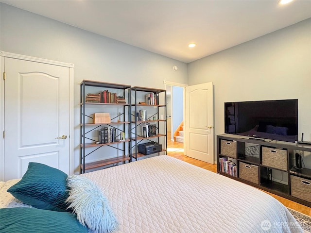 861 Kirner Rd, Sequim, WA 98382 - bedroom featuring wood finished floors and recessed lighting