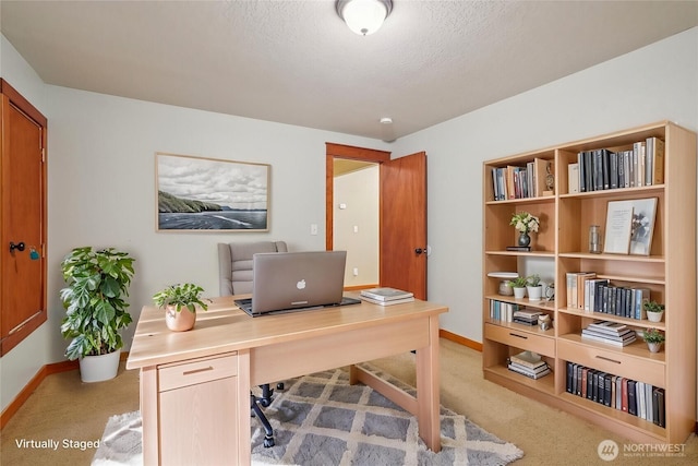 14900 NE Critter Hill Dr, Amboy, WA 98601 - office space with light carpet, baseboards, and a textured ceiling