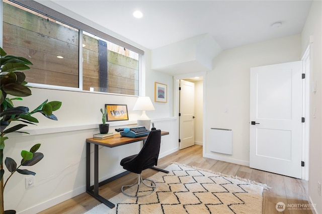 3111 Queen Anne Ave N, Seattle, WA 98119 - home office featuring light wood-type flooring and baseboards