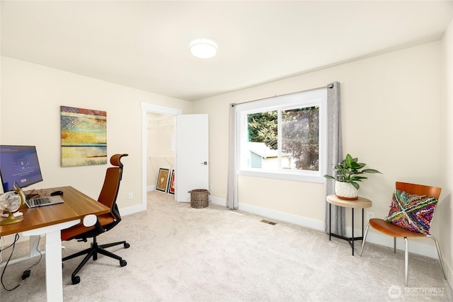 10410 2nd Pl SW, Seattle, WA 98146 - office area featuring carpet floors, baseboards, and visible vents