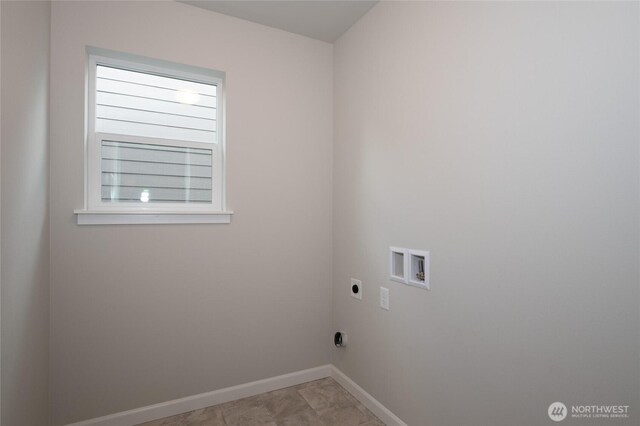 27105 30th Pl S Unit 21, Kent, WA 98032 - laundry room with laundry area, baseboards, hookup for a washing machine, and electric dryer hookup