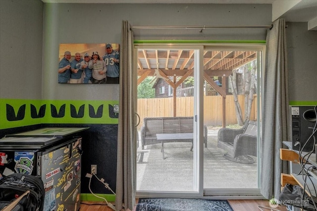 515 N 188th St, Shoreline, WA 98133 - doorway to outside featuring wood finished floors