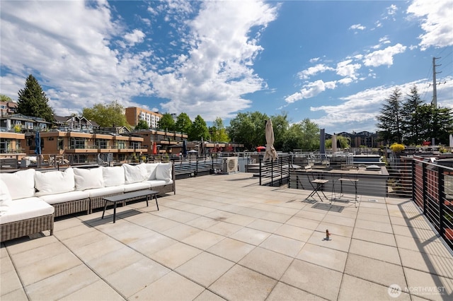 view of patio / terrace with an outdoor living space