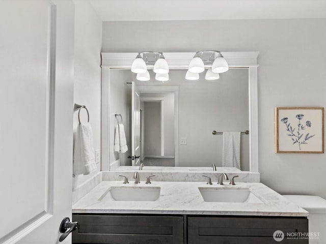 5258 S 285th St, Auburn, WA 98001 - bathroom with double vanity and a sink