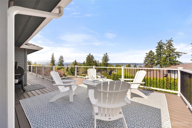 view of wooden deck