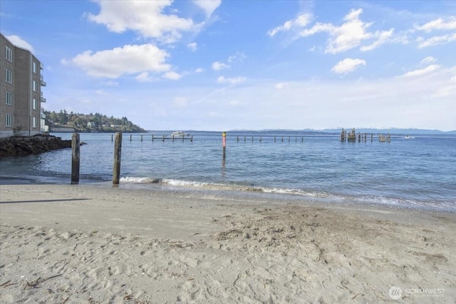 water view featuring a view of the beach