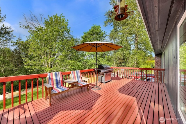9652 Ronald Dr, Blaine, WA 98230 - wooden deck featuring grilling area