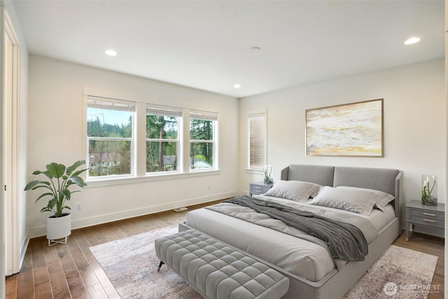 1332 247th Pl NE, Sammamish, WA 98074 - bedroom featuring baseboards, recessed lighting, and wood finished floors