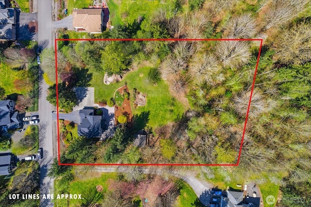bird's eye view featuring a residential view