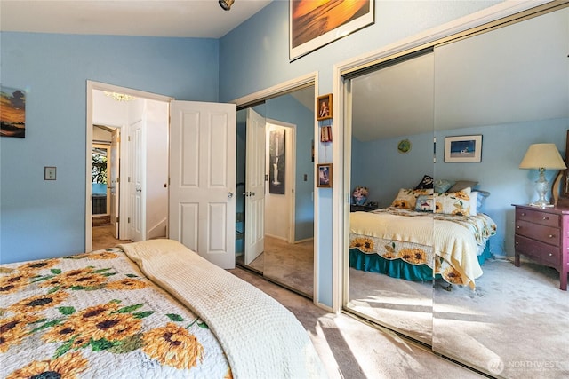69 N Pt, Bellingham, WA 98229 - carpeted bedroom with two closets and vaulted ceiling