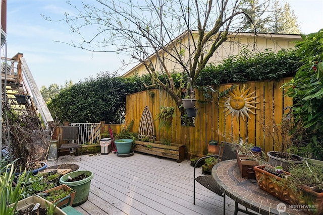 69 N Pt, Bellingham, WA 98229 - wooden terrace featuring fence