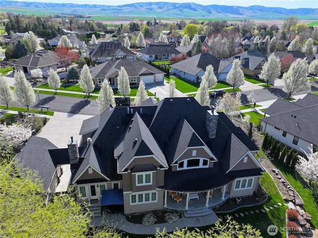 2001 Stillwater Dr, Walla Walla, WA 99362 - bird's eye view featuring a residential view and a mountain view