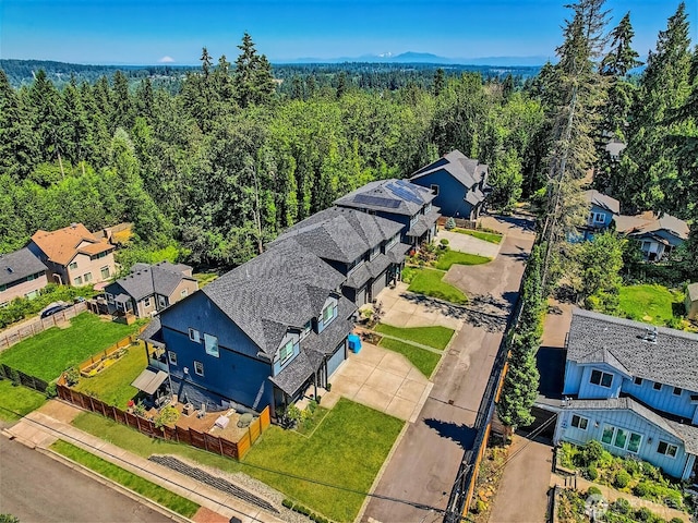 16216 81st Pl NE, Kenmore, WA 98028 - aerial perspective of suburban area featuring a heavily wooded area
