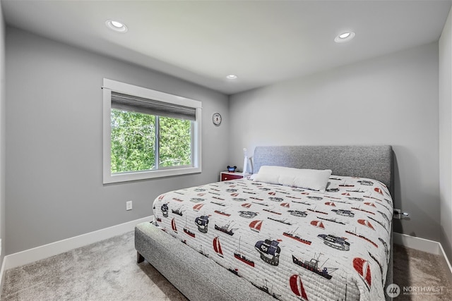 16216 81st Pl NE, Kenmore, WA 98028 - bedroom with carpet floors, baseboards, and recessed lighting