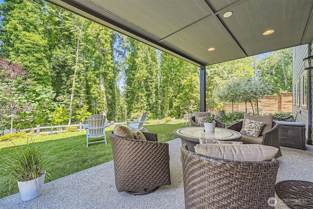 16216 81st Pl NE, Kenmore, WA 98028 - view of patio / terrace featuring view of scattered trees