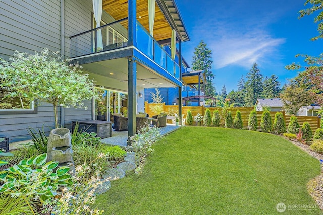 16216 81st Pl NE, Kenmore, WA 98028 - view of yard featuring a balcony and a patio