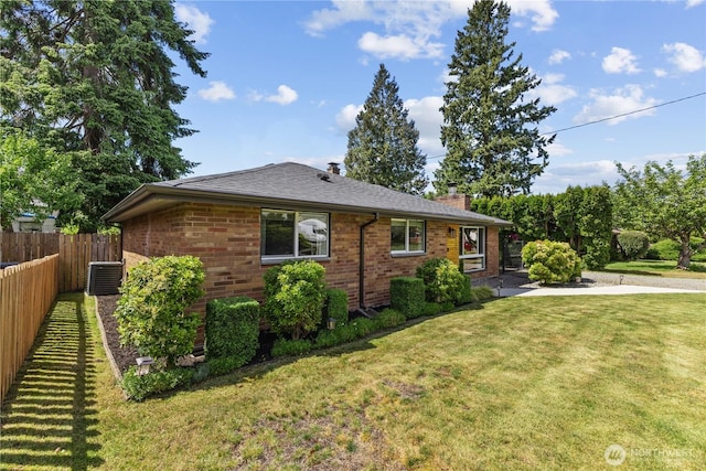 22115 103rd Pl SE, Kent, WA 98031 - view of property exterior featuring a chimney, brick siding, and roof with shingles