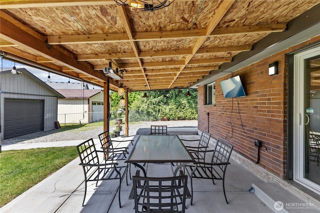 22115 103rd Pl SE, Kent, WA 98031 - view of patio / terrace with outdoor dining space and an outdoor structure