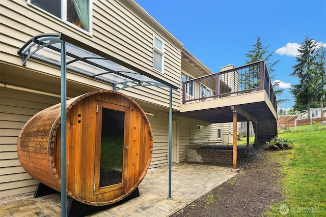 exterior space with a wooden deck