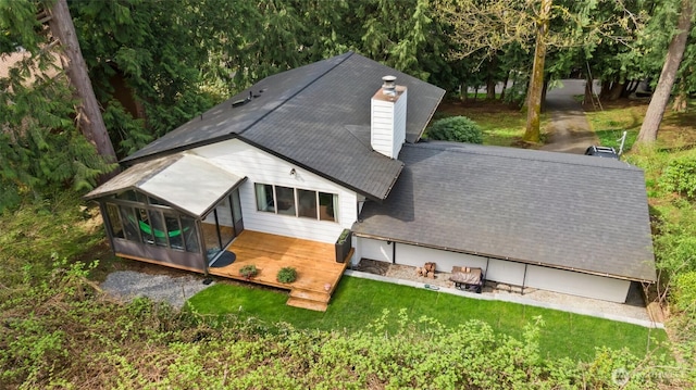 birds eye view of property