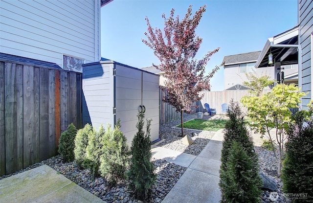 exterior space with a fenced backyard