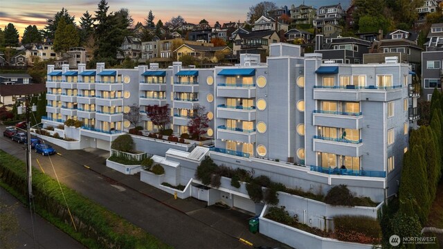 aerial view featuring a residential view