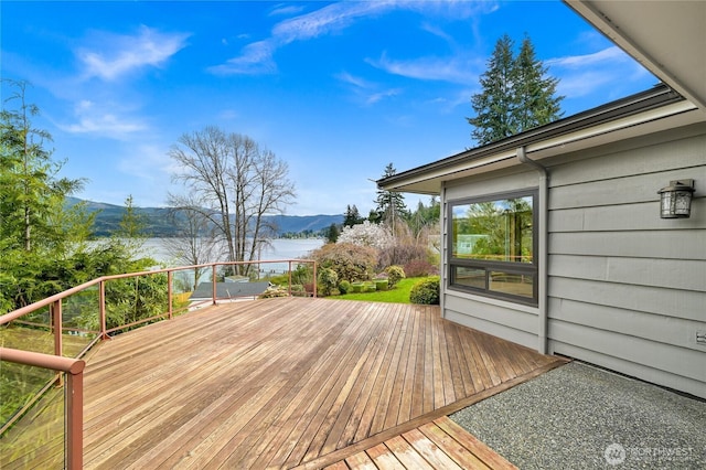 1016 Coronado Ave, Bellingham, WA 98229 - wooden terrace featuring a water and mountain view
